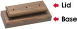 3" x 7 1/2" x 1 1/2" Walnut Finish Base & Lid Set