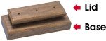 2 1/2" x 7 1/2" x 5/8" Walnut Finish Lid