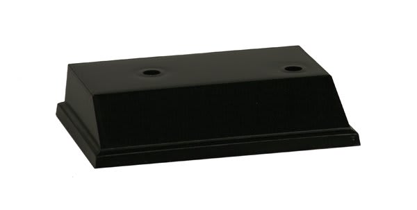 3 3/4" x 5 1/2" Black 2-Hole Countersunk Big Plate Weighted Plastic Base