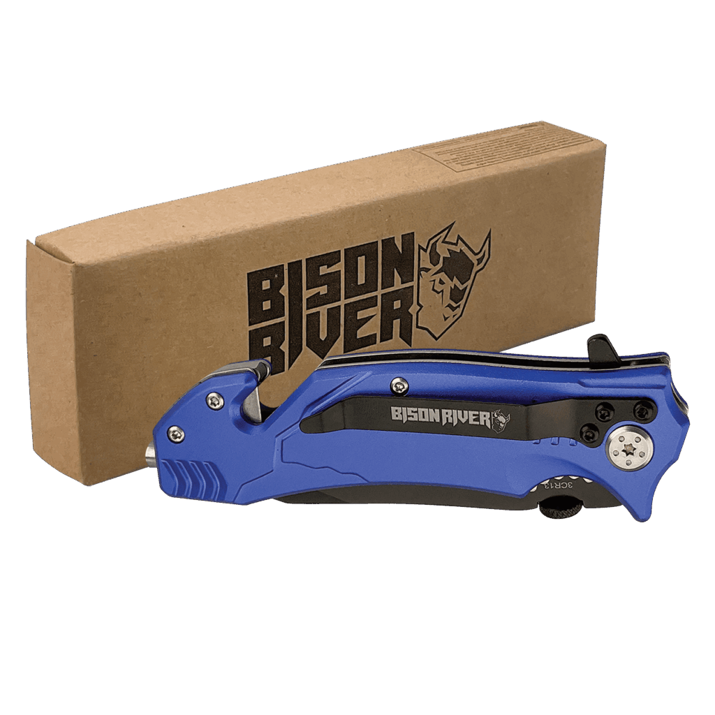 Bison River 4 1/2" Blue Rescue Knife