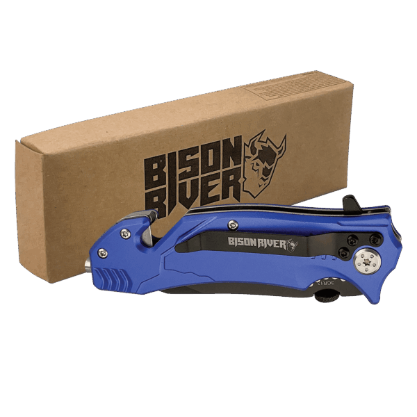 Bison River 4 1/2" Blue Rescue Knife