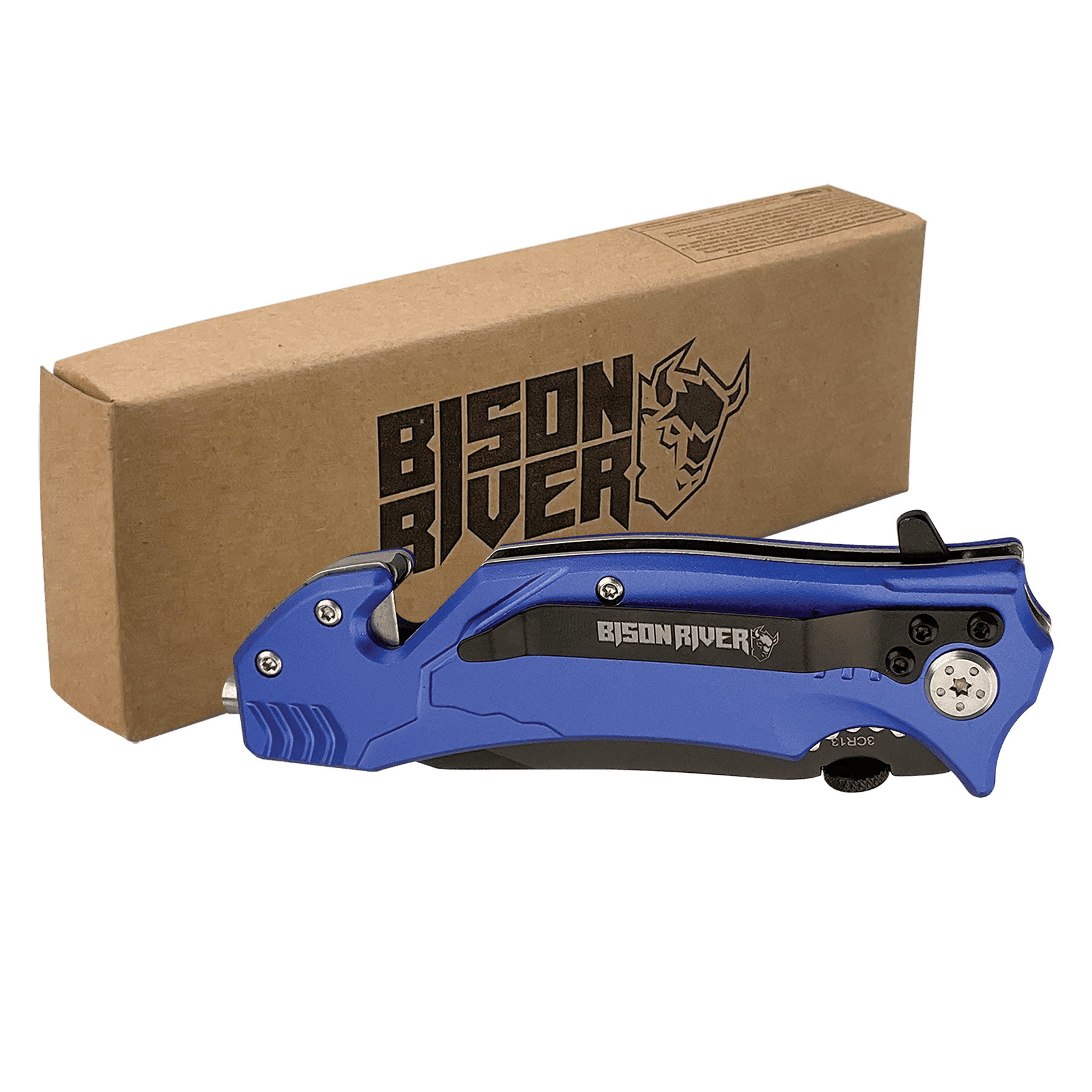 Bison River 4 1/2" Blue Rescue Knife