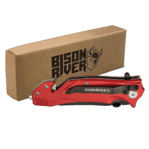 Bison River 4 1/2" Red Rescue Knife