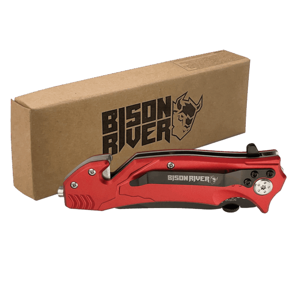 Bison River 4 1/2" Red Rescue Knife