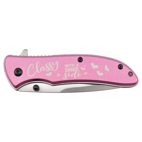 Bison River 4 1/4" Pink Everyday Carry Knife