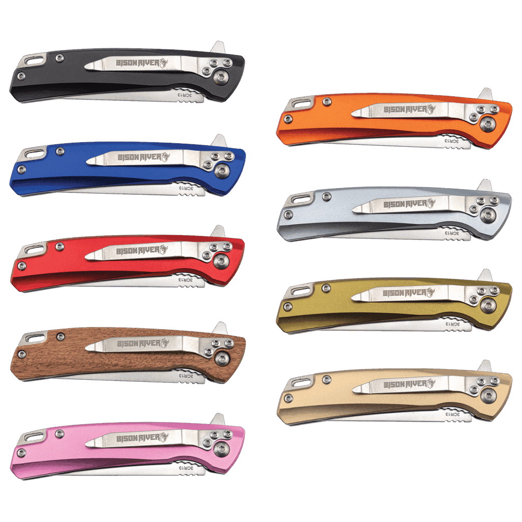 Bison River 4" Everyday Carry Knife with Ball Bearing Open Mechanism Sample Set