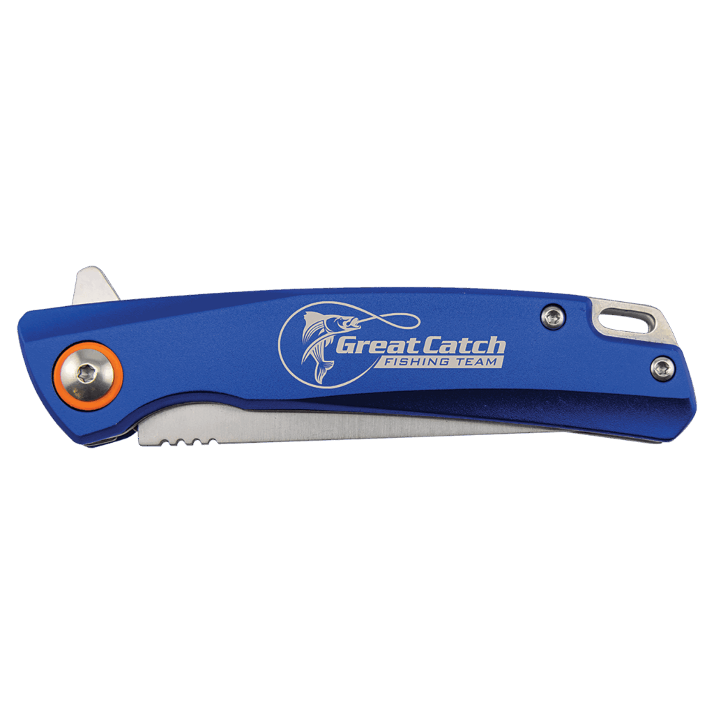 Bison River 4" Blue Everyday Carry Knife with Ball Bearing Open Mechanism