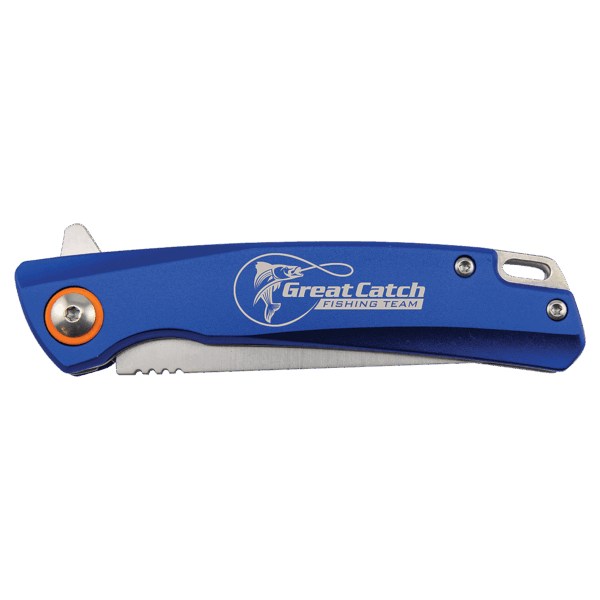 Bison River 4" Blue Everyday Carry Knife with Ball Bearing Open Mechanism