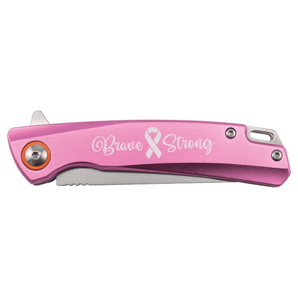 Bison River 4" Pink Everyday Carry Knife with Ball Bearing Open Mechanism