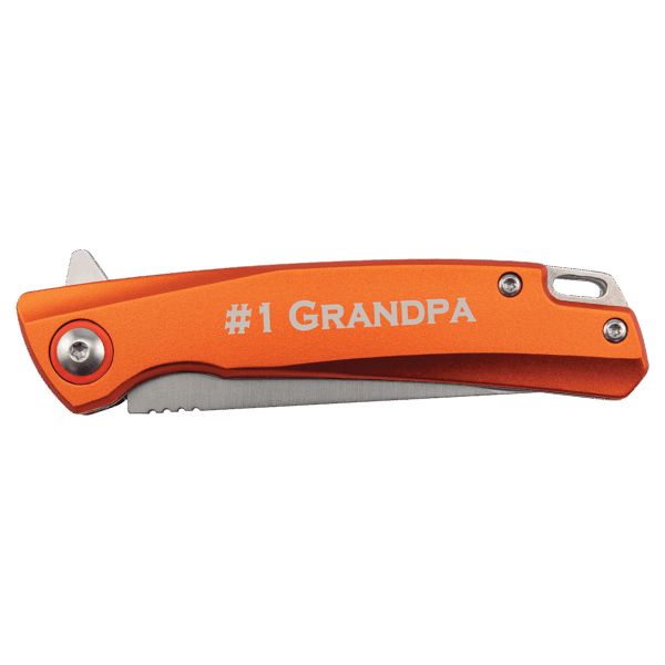 Bison River 4" Orange Everyday Carry Knife with Ball Bearing Open Mechanism
