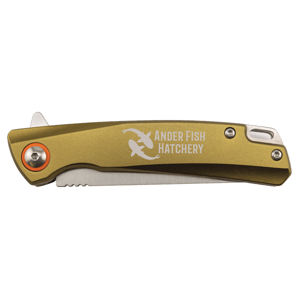 Bison River 4" Flat Dark Earth Everyday Carry Knife with Ball Bearing Open Mechanism