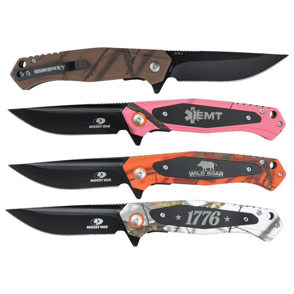 Bison River 4 1/2" Mossy Oak Camo Knife Sample Set