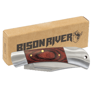 Bison River 3 1/2" Wood Folding Knife