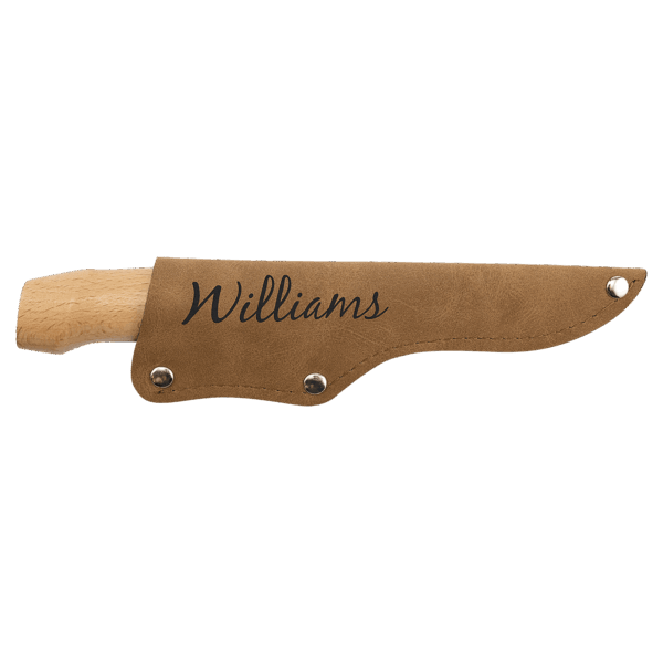 Bison River 4" Fillet Knife with Wood Handle and Leatherette Sheath