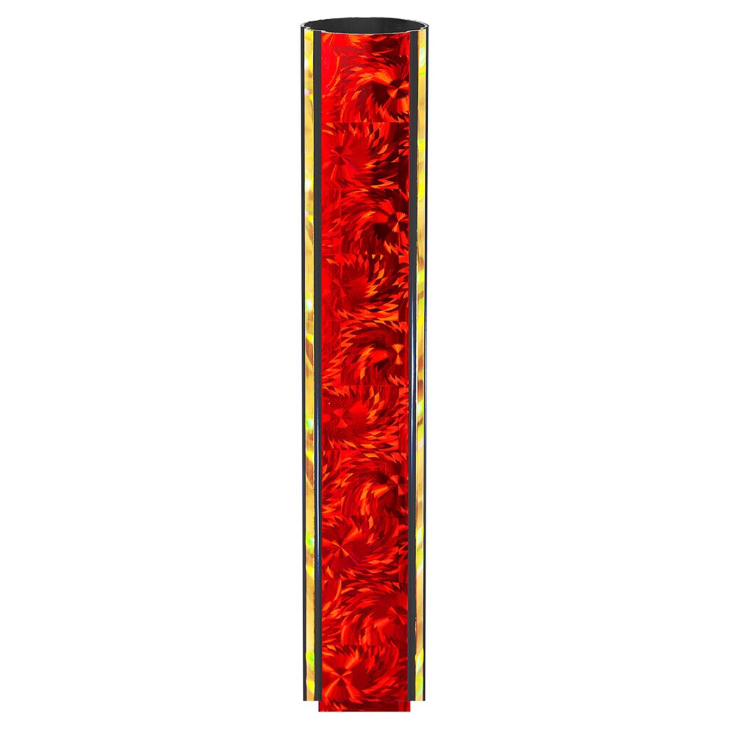 45" Red/Gold Round Buzz Saw Trophy Column