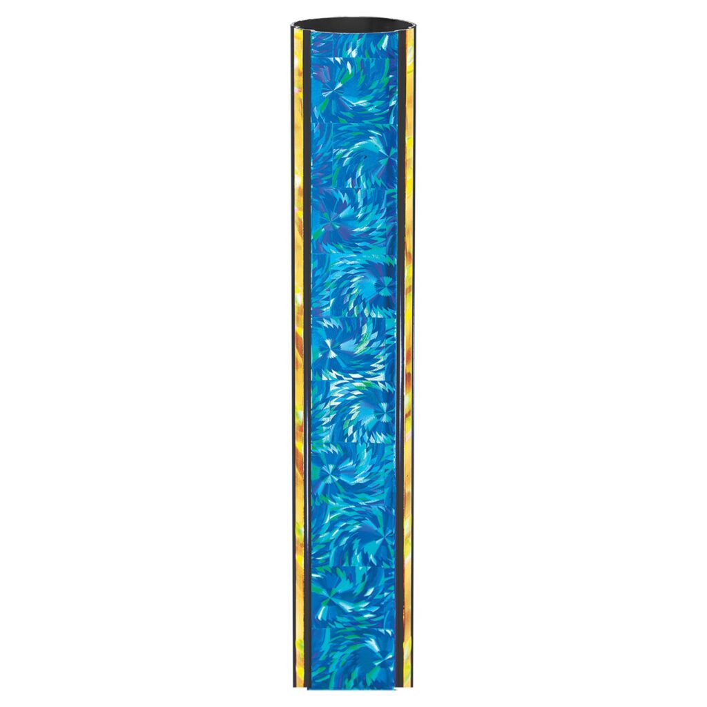 45" Blue/Gold Round Buzz Saw Trophy Column