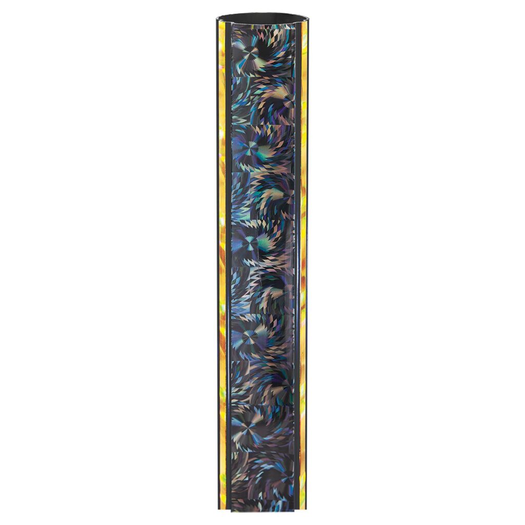 45" Black/Gold Round Buzz Saw Trophy Column