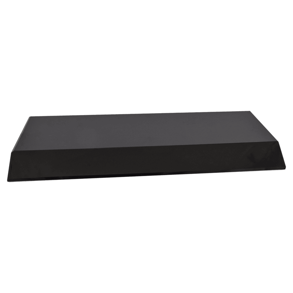 9" x 3 1/4" x 3/4" Black Crystal Base
