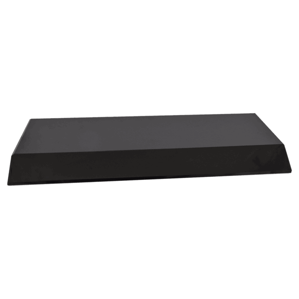 9" x 3 1/4" x 3/4" Black Crystal Base