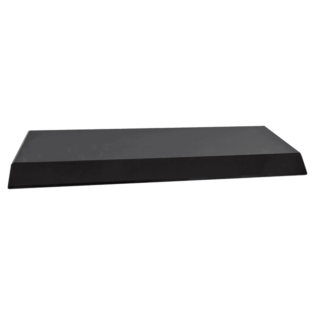 12" x 4" x 3/4" Black Crystal Base