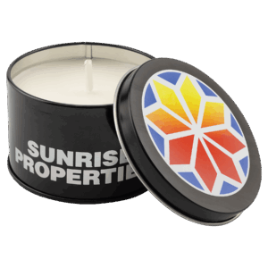 5.3 oz. Tropical Sunrise Candle in a Black Metal Tin