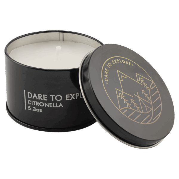 5.3 oz. Citronella Candle in a Black Metal Tin