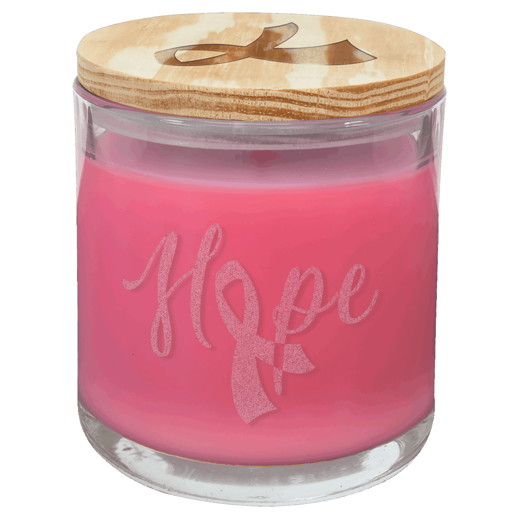 14 oz. Peony Rose Candle in a Glass Holder with Wood Lid
