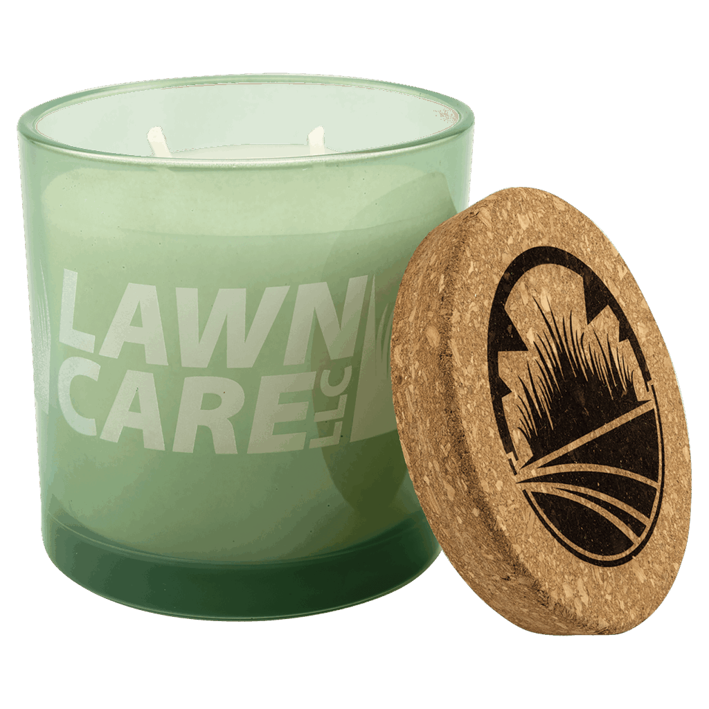 14 oz. Citronella Candle in Green Glass Holder with Cork Lid