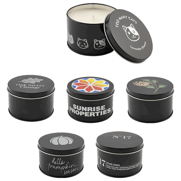 5.3 oz. Candle in a Black Tin Sample Set