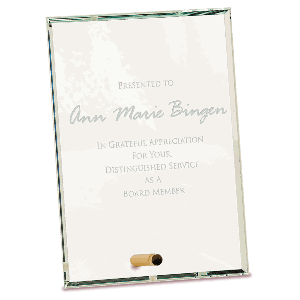 5" x 7" Clear Rectangle CrystalEdge Glass