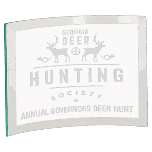 7" x 5" x 1/4" Beveled Jade Glass Crescent