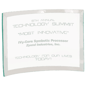 10" x 7" x 1/4" Beveled Jade Glass Crescent