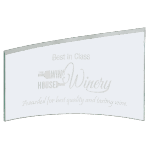 11" x 8 7/8" x 1/4" Jade Slanted Glass Crescent