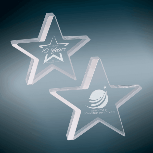 Star Acrylic with Silver Edge Sample Set
