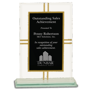 7 1/2" Contemporary Glass 4-Point Award