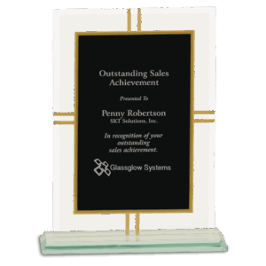 8 1/2" Contemporary Glass 4-Point Award