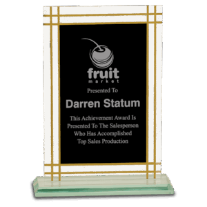 7 1/2" Contemporary Glass Full Border Award