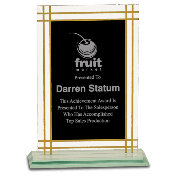 7 1/2" Contemporary Glass Full Border Award