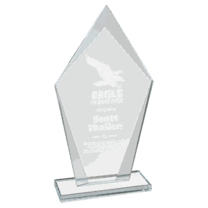 8 1/2" Diamond Clear Glass Award