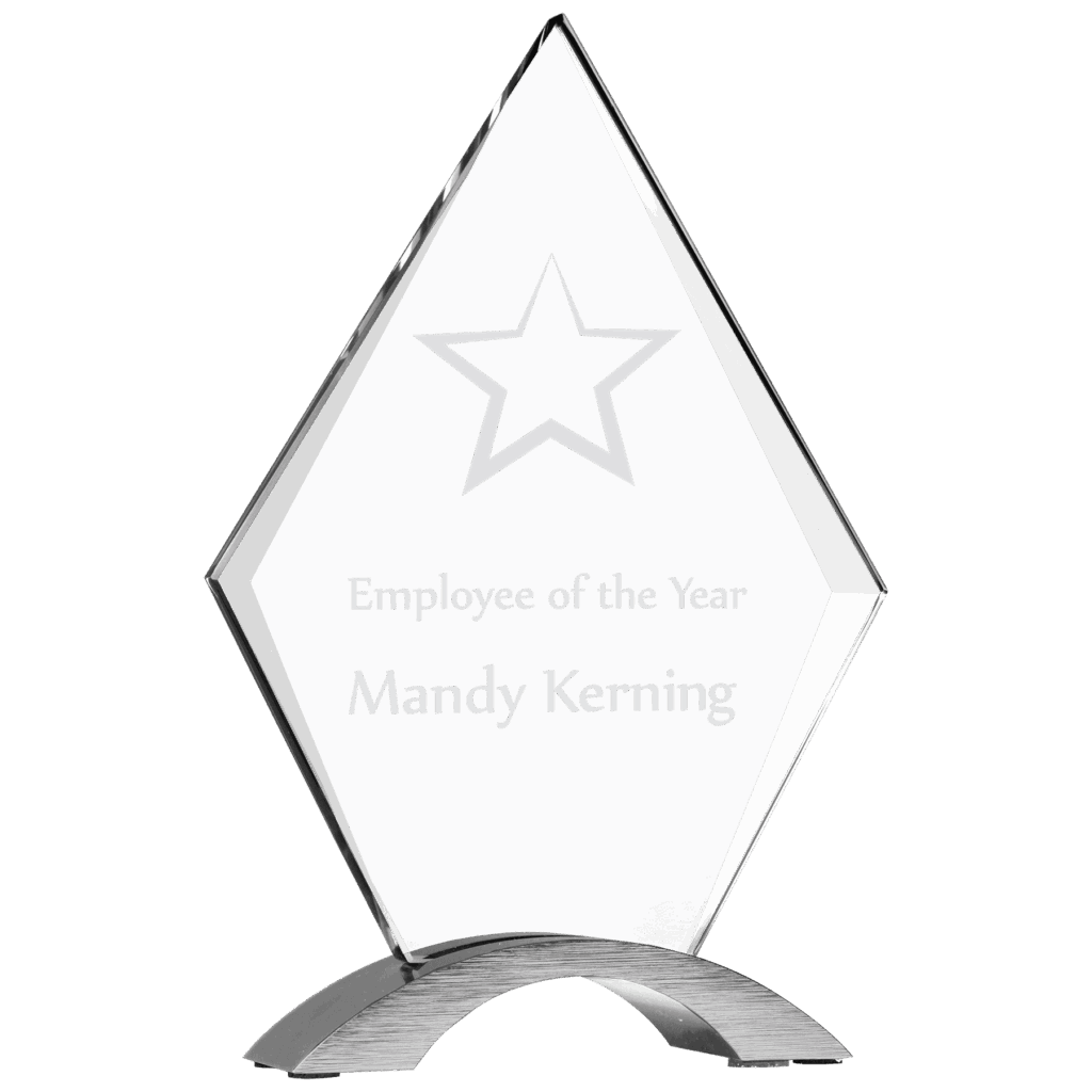 8 1/2" Diamond Cosmic Acrylic with Silver Base