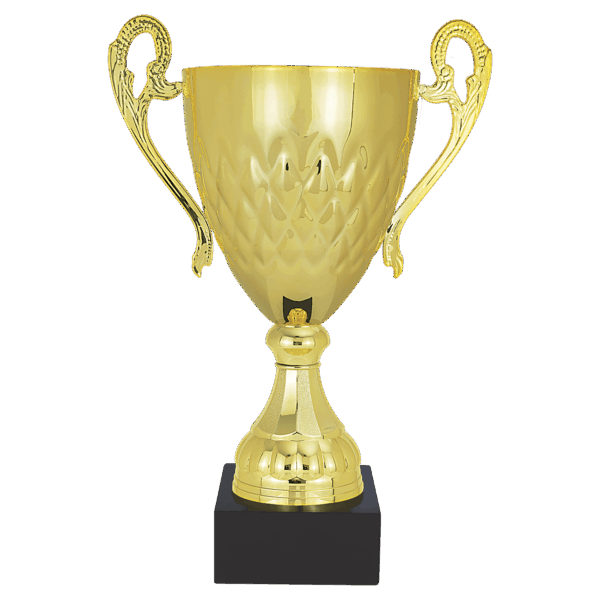 19 3/4" Gold Completed Metal Cup with Black Marble Base
