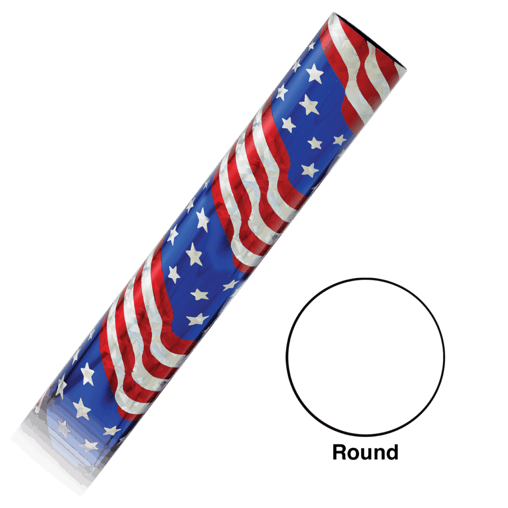 18" Round USA Flag Trophy Column