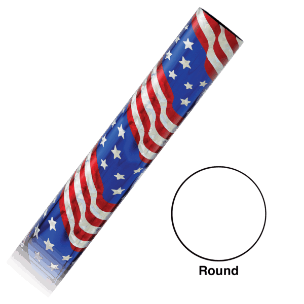 18" Round USA Flag Trophy Column