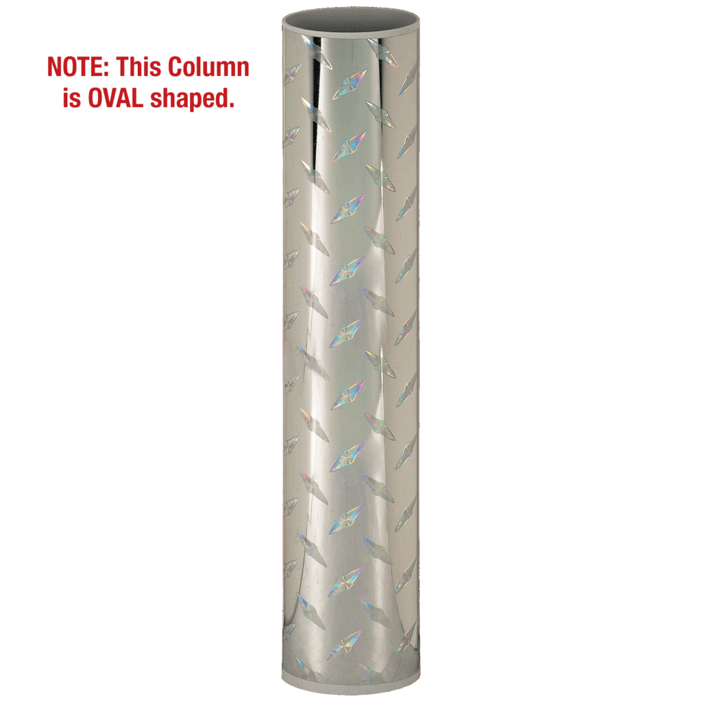 24" Oval Diamond Plate Trophy Column