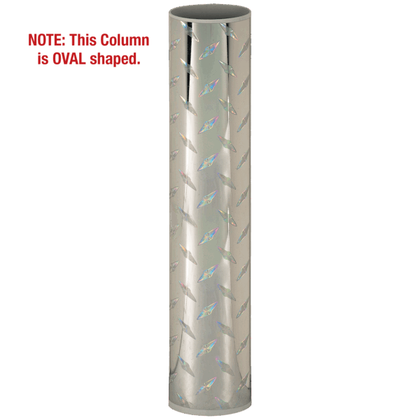 24" Oval Diamond Plate Trophy Column