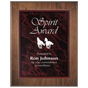 5" x 7" Red Marble Acrylic Plaque Plate