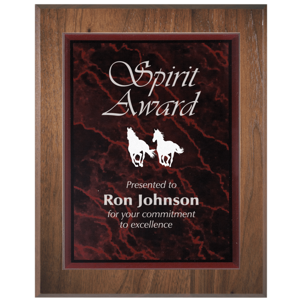 6" x 8" Red Marble Acrylic Plaque Plate
