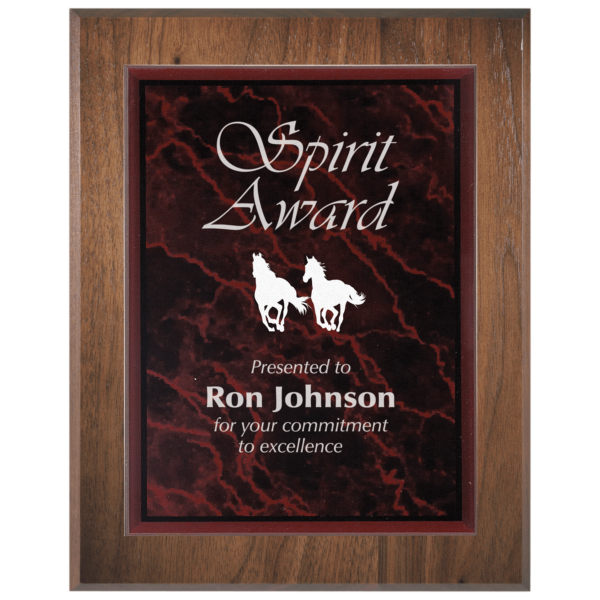 6" x 8" Red Marble Acrylic Plaque Plate