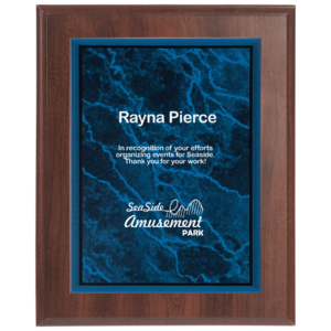 7" x 10" Blue Marble Acrylic Plaque Plate