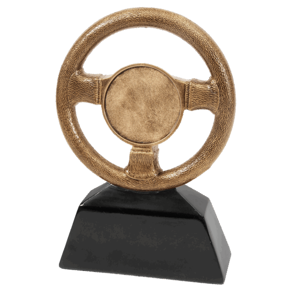 7" Antique Gold Steering Wheel Resin with 2" Insert Area